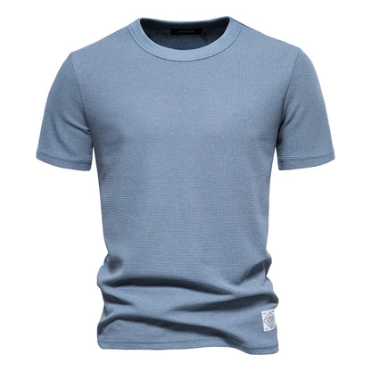 Men's Plain Waffle Knit T-Shirt