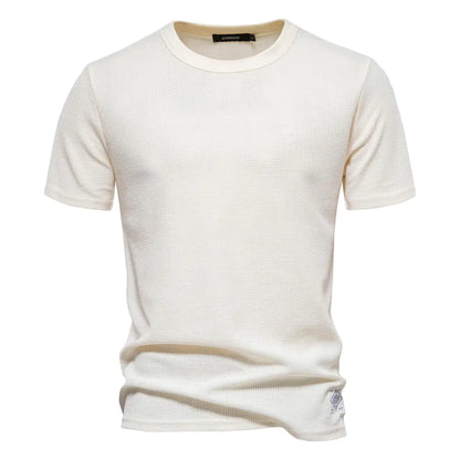 Men's Plain Waffle Knit T-Shirt