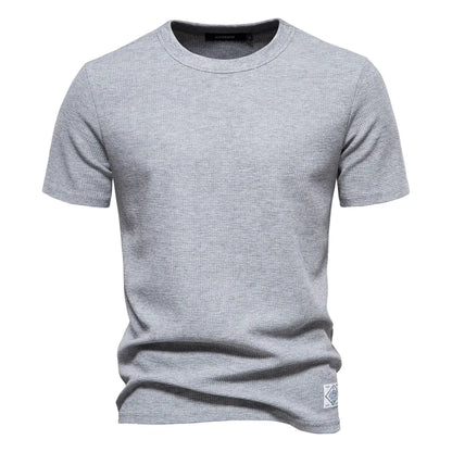 Men's Plain Waffle Knit T-Shirt