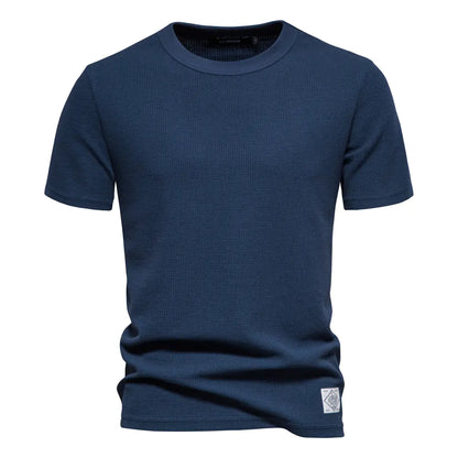 Men's Plain Waffle Knit T-Shirt